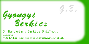 gyongyi berkics business card